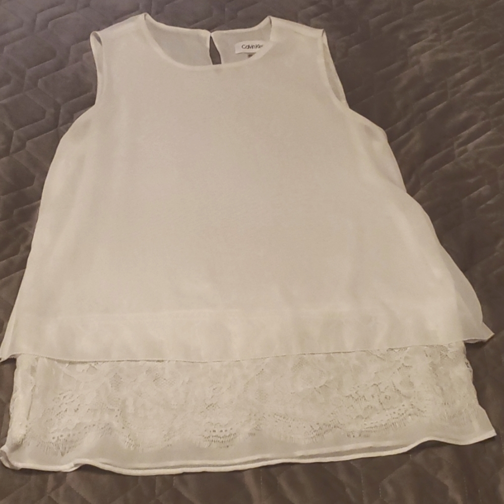 EUC like new white CK blouse